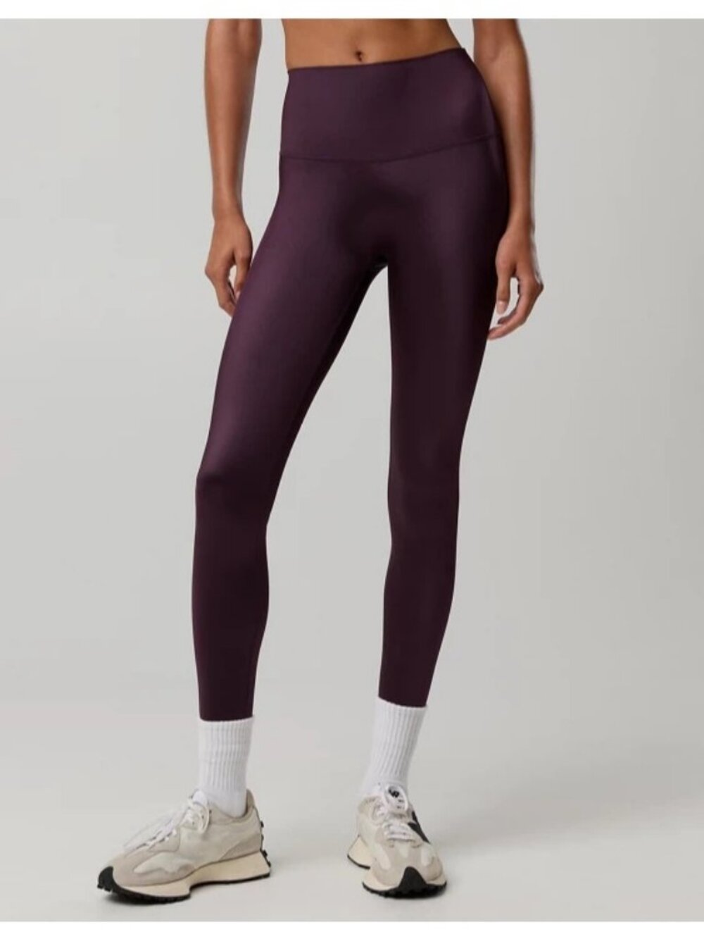 OFFLINE By Aerie High Waisted Legging Goals Gloss Cool Berry Women's MEDIUM - Picture 3 of 6